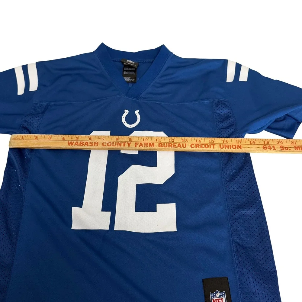 NFL Team Apparel Indianapolis Colts Andrew Luck 12 Youth‎ Medium Blue Jersey